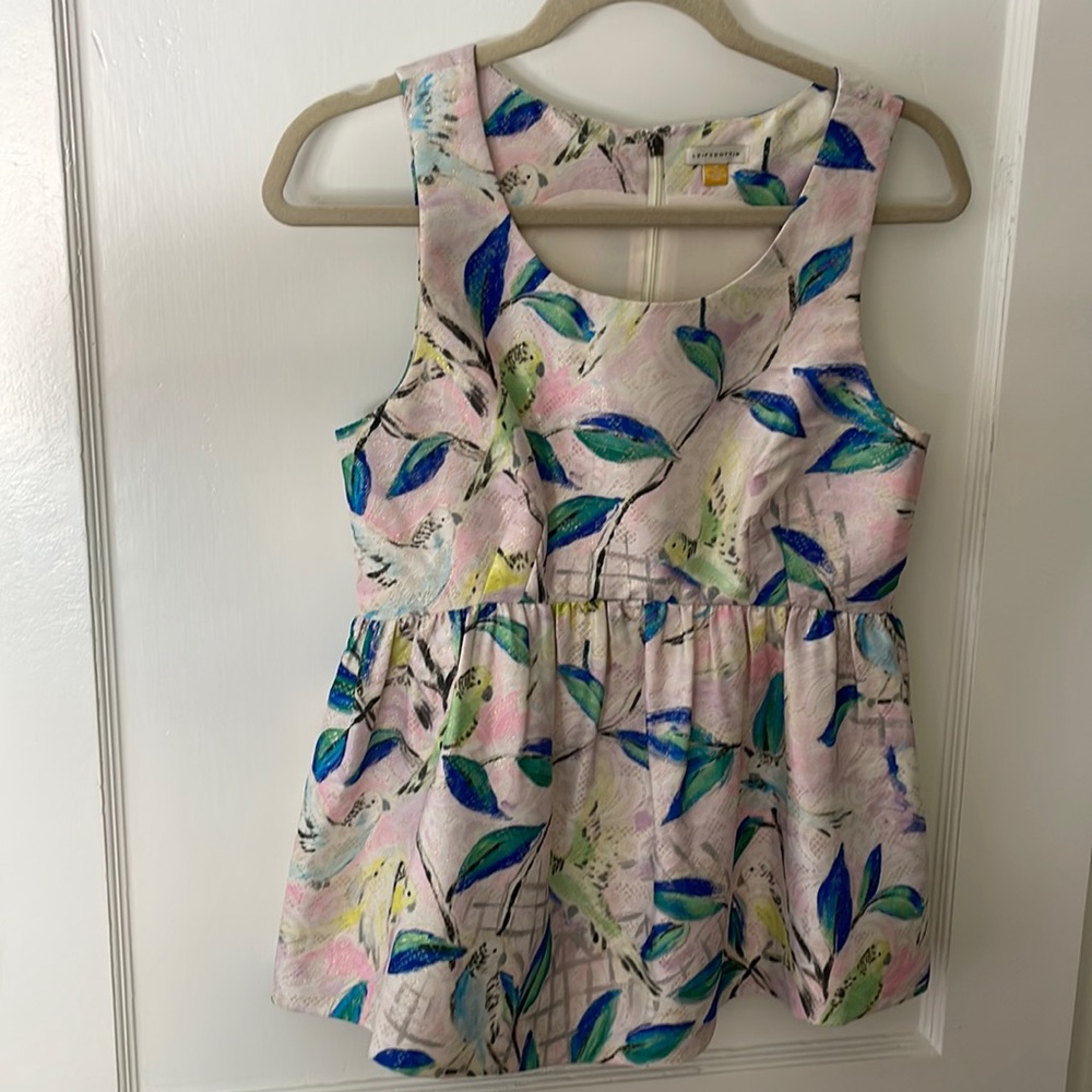 Peplum Anthropologie Beautiful Bird Blouse
